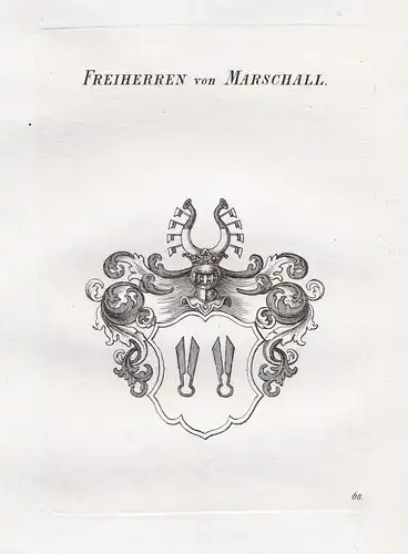 Freiherren von Marschall. - Wappen coat of arms Heraldik heraldry