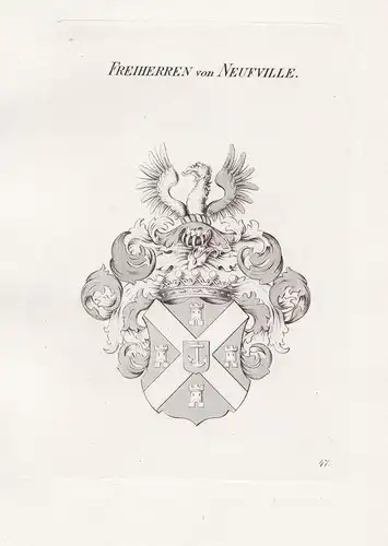 Freiherren von Neufville. - Wappen coat of arms Heraldik heraldry