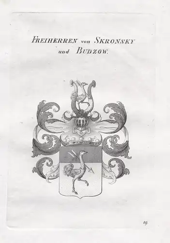 Freiherren von Skronsky und Budzow - Skronsky und Buczow Wappen coat of arms Heraldik heraldry