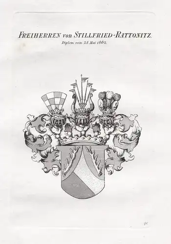 Freiherren von Stillfried-Rattonitz. - Stillfried-Rattonitz Wappen coat of arms Heraldik heraldry