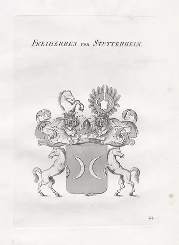 Freiherren von Stutterheim. - Wappen coat of arms Heraldik heraldry