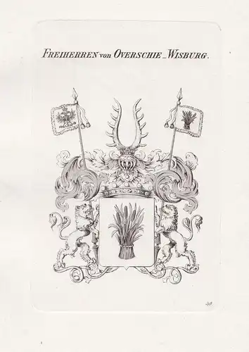 Freiherren von Overschie-Wisburg. - Wappen coat of arms Heraldik heraldry