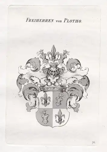 Freiherren von Plotho. - Wappen coat of arms Heraldik heraldry