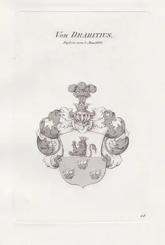 Von Drabitius. - Drabitius Wappen Adel coat of arms Heraldik heraldry