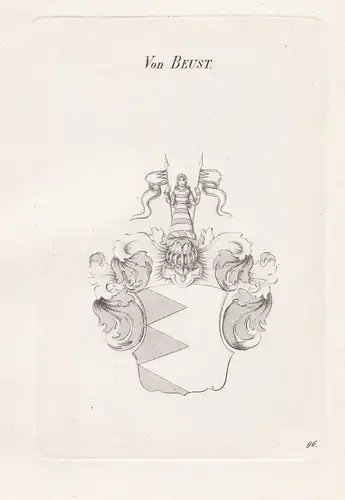 von Beust. - Beust Wappen coat of arms Heraldik heraldry