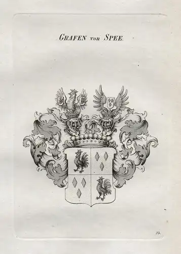 Grafen von Spee. - Spee Wappen Adel coat of arms Heraldik heraldry