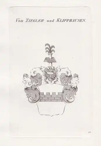 Von Ziegler und Klipphausen. - Ziegler Klipphausen Wappen Adel coat of arms Heraldik heraldry
