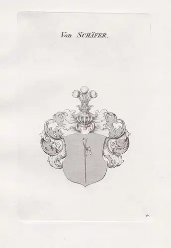 Von Schäfer. - Schäfer Wappen Adel coat of arms Heraldik heraldry