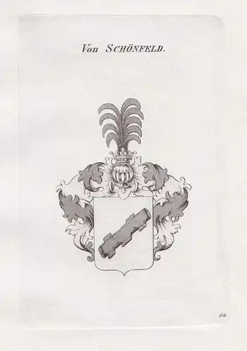 Von Schönfeld. - Schönfeld Wappen Adel coat of arms Heraldik heraldry