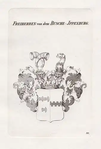 Freiherren von dem Busche-Jppenburg. - Bussche-Ippenburg Wappen coat of arms Heraldik heraldry