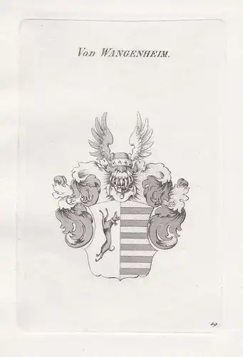 Von Wangenheim. - Wangenheim Wappen Adel coat of arms Heraldik heraldry