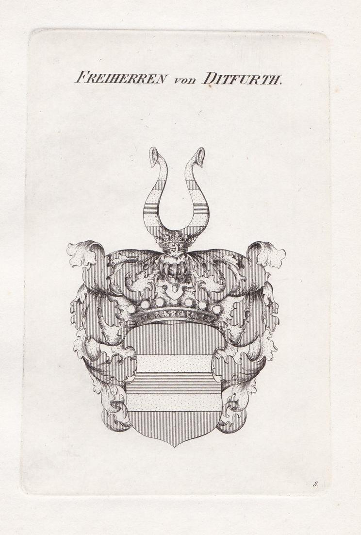 Freiherren von Ditfurth. Ditfurth Wappen coat of arms Heraldik