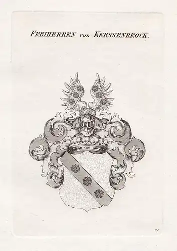 Freiherren von Kerssenbrock. - Kerssenbrock Wappen coat of arms Heraldik heraldry