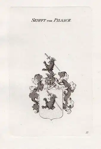 Senfft von Pilsach. - Senfft Pilsach Wappen coat of arms Heraldik heraldry