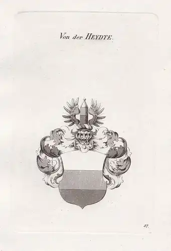 Von der Heydte. - Heydte Heyde Wappen coat of arms Heraldik heraldry