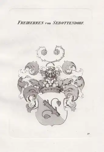 Freiherren von Sebottendorf. - Sebottendorf Wappen coat of arms Heraldik heraldry