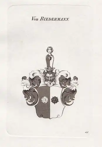 Von Biedermann. - Biedermann Wappen coat of arms Heraldik heraldry