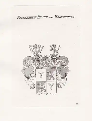 Freiherren Braun von Wartenberg - Braun von Wartenberg Wappen coat of arms Heraldik heraldry
