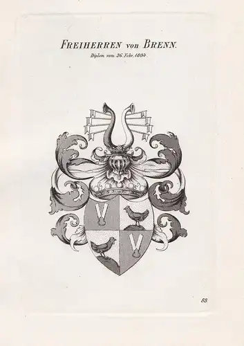 Freiherren von Brenn. - Brenn Wappen coat of arms Heraldik heraldry