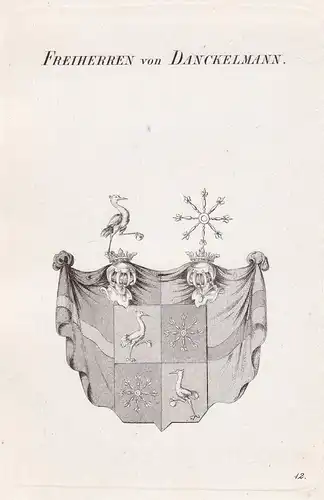 Freiherren von Danckelmann. - Danckelmann Danckelman Dankelmann Wappen coat of arms Heraldik heraldry