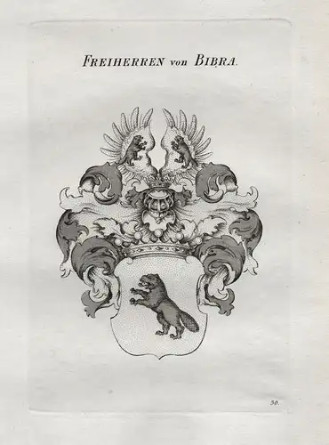 Freiherren von Bibra. - Bibra Wappen Adel coat of arms Heraldik heraldry