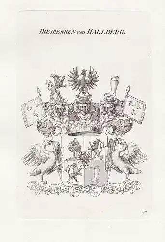 Freiherren von Hallberg - Hallberg Wappen coat of arms Heraldik heraldry
