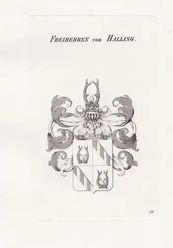 Freiherren von Halling - Halling Wappen coat of arms Heraldik heraldry