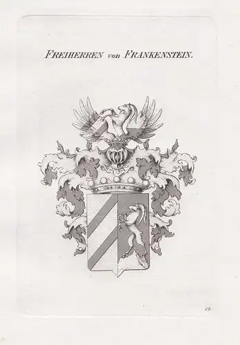 Freiherren von Frankenstein. - Frankenstein Wappen Adel coat of arms Heraldik heraldry