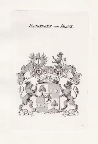 Freiherren von Franz - Franz Wappen coat of arms Heraldik heraldry
