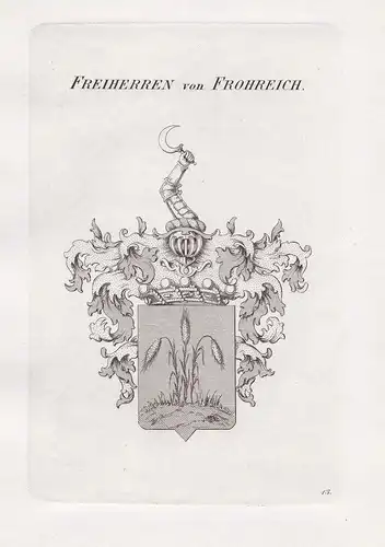 Freiherren von Frohreich. - Frohreich Wappen Adel coat of arms Heraldik heraldry