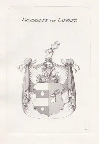 Freiherren von Laffert. - Laffert Wappen Adel coat of arms Heraldik heraldry