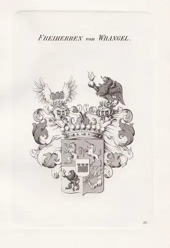 Freiherren von Wrangel. - Wrangel Wappen Adel coat of arms Heraldik heraldry