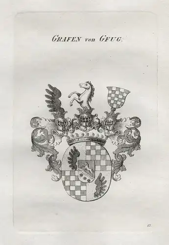 Grafen von Gfug. - Gfug Gefug Gefuge Gefüeg Wappen Adel coat of arms Heraldik heraldry