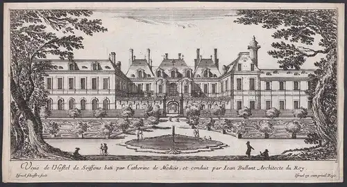 Veue de l'Hostel de Soissons bati par Catherine de Medicis... - Paris Hotel de Soissons