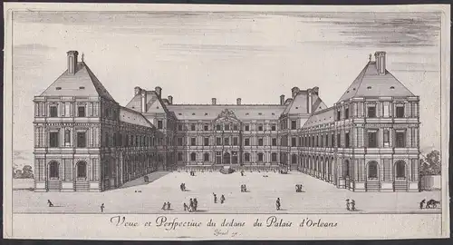 Veue et Perspective du dedans du Palais d'Orleans. - Paris Palais du Luxembourg
