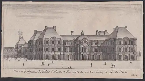 Veue et Perspective du Palais d'Orleans... - Paris Palais du Luxembourg