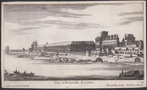 Veue et Perspective du Louvre - Paris Louvre Musee Museum