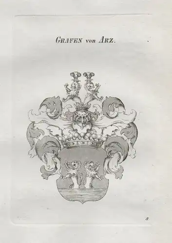 Grafen von Arz. - Arz Wappen Adel coat of arms Heraldik heraldry