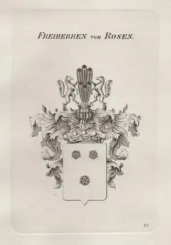 Freiherren von Rosen - Rosen Wappen coat of arms Heraldik heraldry