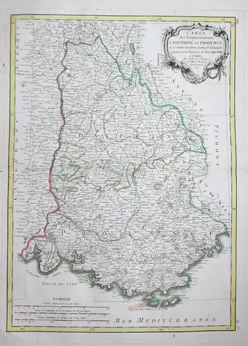 Carte des Gouvernements de Dauphine et de Provence. - Dauphine Provence Var Bouches du Rhone France Frankreich