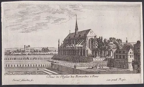 Veue de l'Eglise des Bernardins a Paris - Paris College des Bernardins eglise