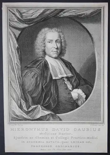 Hieronymus David Gaubius - Hieronymus David Gaub (1705-1780) Mediziner Chemiker Arzt Heidelberg Amsterdam Leid