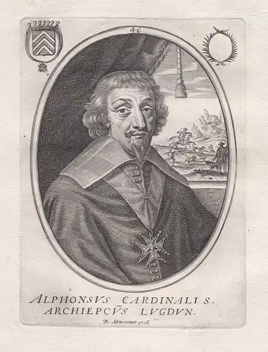 Aphonsus Cardinalis Archiepcus Lugdun. - Alphonse-Louis du Plessis Richelieu (1582-1653) Cardinal bishop Colle