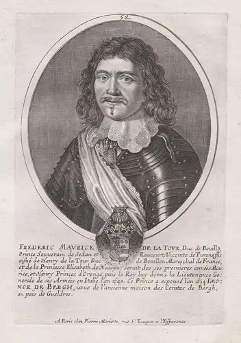 Frederic Maurice de la Tour... - Frederic-Maurice de la Tour d'Auvergne (1605-1652) duc de Bouillon Sedan Port