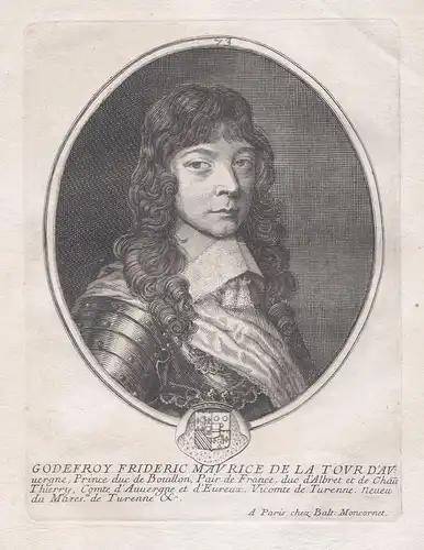 Godefroy Frideric Maurice de la Tour... - Godefroy Maurice de la Tour d'Avergne duke Bouillon (1631-1721) Port