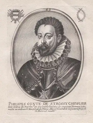 Philipes conte de Strossy Chevalier... - Filippo di Piero Strozzi (1541-1582) Condottiere Firenze Florence Por