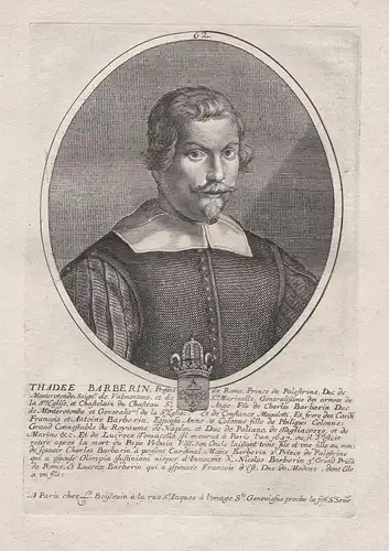 Thadee Barberin... - Taddeo Barberini (1603-1647) Italian nobleman Palestrina Roma Rome Rom Paris Portrait