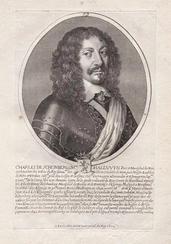 Charles de Schonberg duc Dhallvuyn... - Charles de Schomberg (1601-1656) Schönberg Trois-Eveches Halluin Ile d