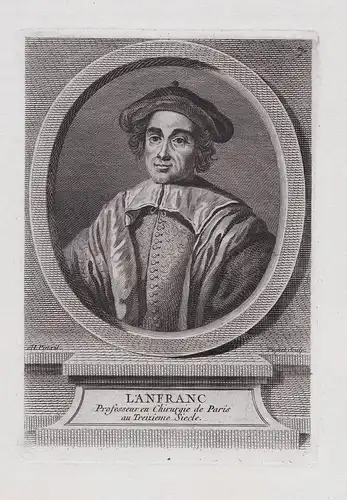 L'Anfranc - Lanfranco da Milano (c. 1250-1310) surgeon Arzt Chirurg Lyon Paris chirurgien Portrait
