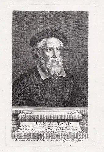 Jean Pittard - Jean Pitard (1248-1327) surgeon chirurgien Arzt Chirurg Bayeux Paris chirurgien Portrait